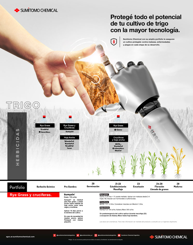 Protegé todo el potencial de tu cultivo de trigo con la mayor tecnología.