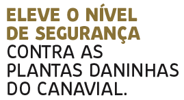 Eleve o nível de segurança contra as plantas daninhas do canavial.